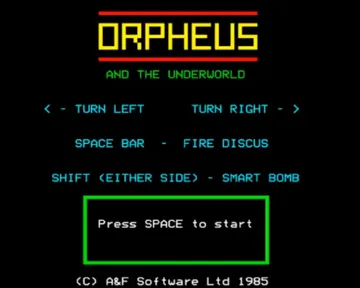 Orpheus and the Underword (1985)(A&F)[a2][ORPHEUS] screen shot title